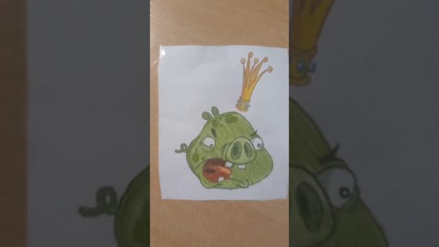 Король свин из Энгри бердс рисунок:) #shorts смотреть онлайн