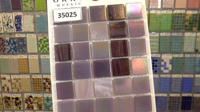 Фиолетовая стеклянная мозаика с перламутром смотреть онлайн