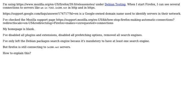 Why is firefox connecting to google servers? смотреть онлайн