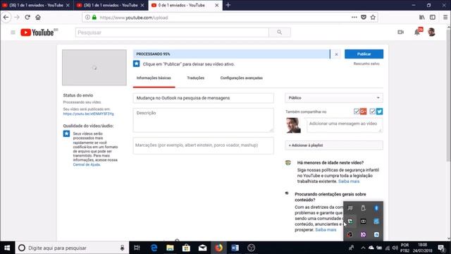 Como postar vídeos no seu canal do YouTube usando O Firefox com o NVDA смотреть онлайн