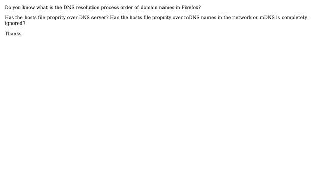 Firefox DNS resolution order смотреть онлайн