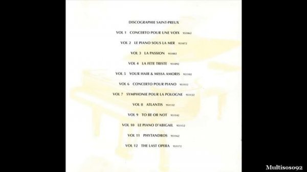 Saint-Preux - La Fête Triste (1974) - Le Piano Enchanté
