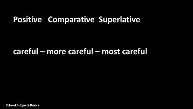 Positive Comparative Superlative -careful/School subjects basics смотреть онлайн