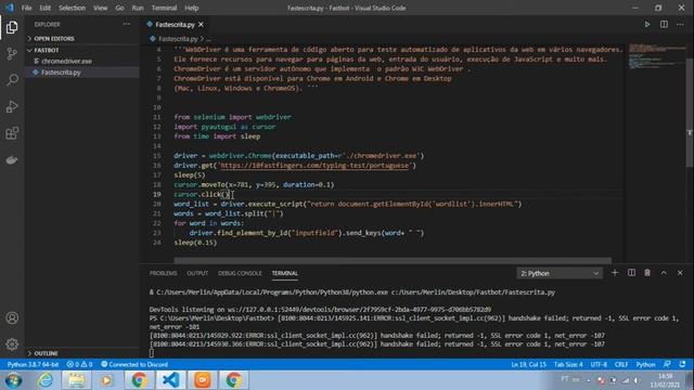 10FastFingers Bot em Python !!!!(Educacional) смотреть онлайн