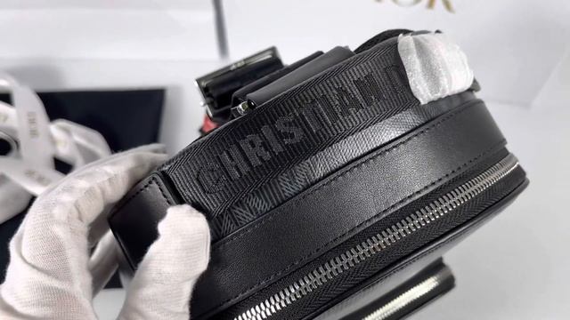 Dior CD Diamond Rider Men's Chest Bag Black Shoulder Bag Unboxing смотреть онлайн