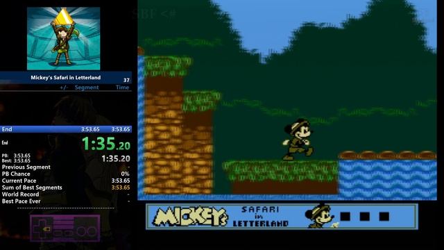 Mickey's Safari in Letterland (NES) - Any% Normal - 3:53.46 смотреть онлайн