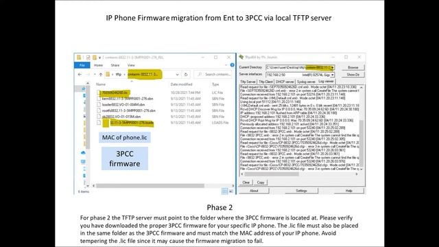 Performing Cisco IP phone Ent to 3PCC firmware migration with classic licensing via TFTP server смотреть онлайн