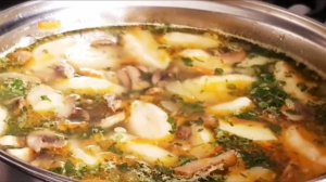 Суп с постными галушками