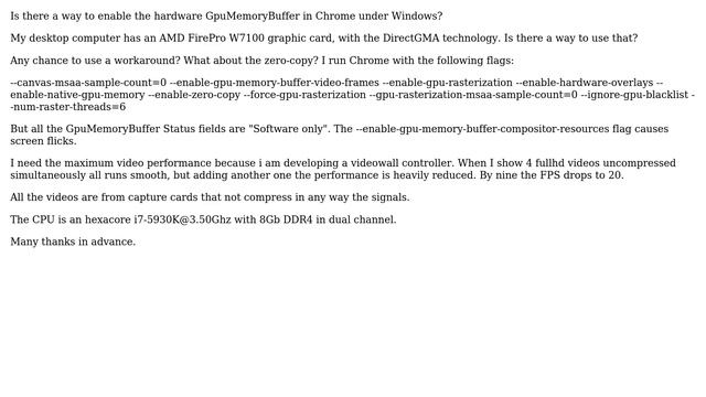 Chrome's Hardware GpuMemoryBuffer in Windows (2 Solutions!!) смотреть онлайн