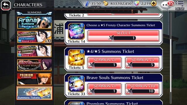 ARENA SUMMONS & 5/6 STAR TICKET | Bleach Brave Souls смотреть онлайн