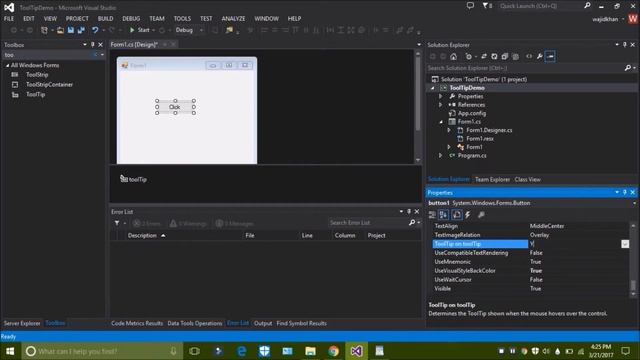 ToolTip On Button || ToolTip In Windows Forms || ToolTip C# [Tool Tip]