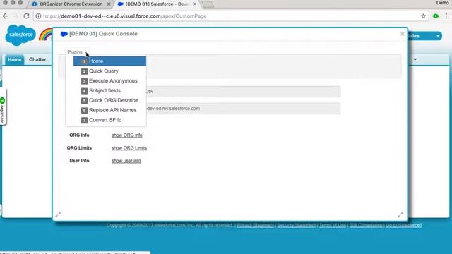 ORGanizer Chrome Extension Demo - Quick Console - Home plugin смотреть онлайн