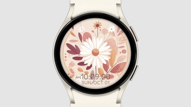 IWF FLOWERS watch face for wear OS смотреть онлайн