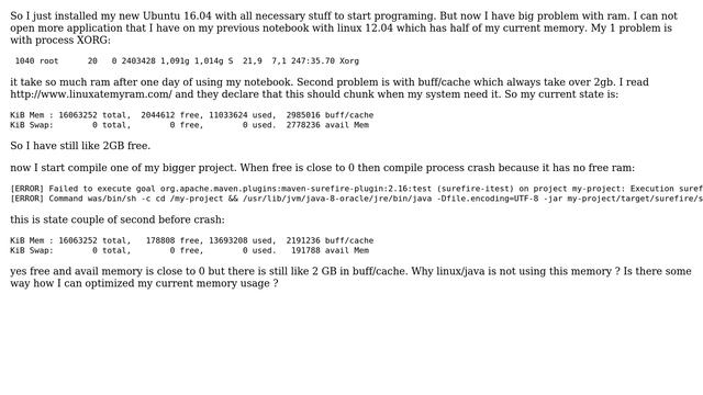 Ubuntu: Why buf/cache take so much ram and do not chunk? смотреть онлайн