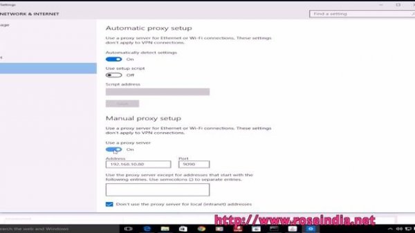 How to do proxy setting in Microsoft Edge browser?