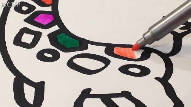 Drawing Giraffe | Animals Coloring Book Pages For Children