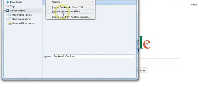 Exporting Bookmarks in Firefox as a file using Windows 7 смотреть онлайн