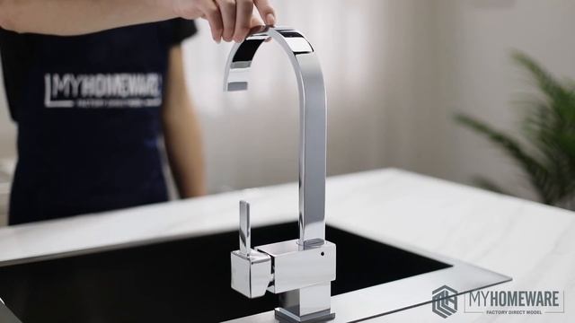 Gooseneck Chrome 360° Swivel Kitchen Sink Mixer Tap смотреть онлайн