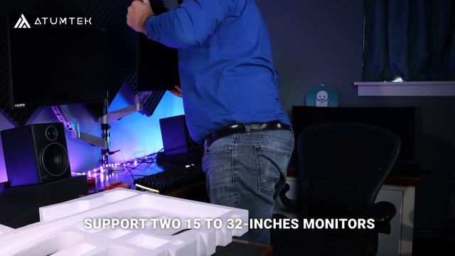 Atumtek dual monitor arm installation смотреть онлайн