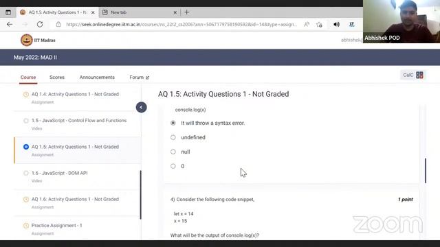 MAD II - Open Session/Summary - Week 1 смотреть онлайн