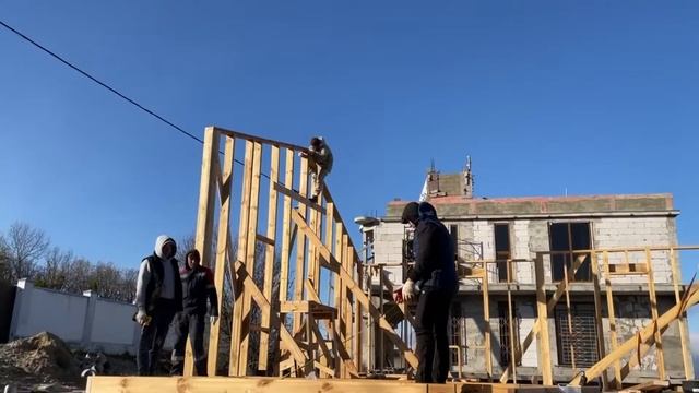 строительство каркасного дома смотреть онлайн