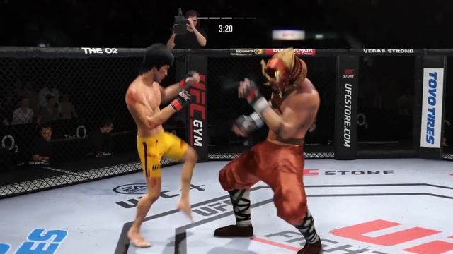UFC4 Bruce Lee vs Shao Khan Mortal EA Sports UFC 4 смотреть онлайн
