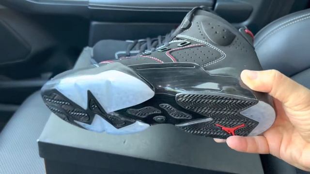 Jordan 6-17-23 Black University Red Basketball Sneakers смотреть онлайн