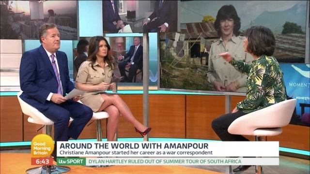 Susanna Reid Sexy Legs With Safari Dress and High Heels смотреть онлайн