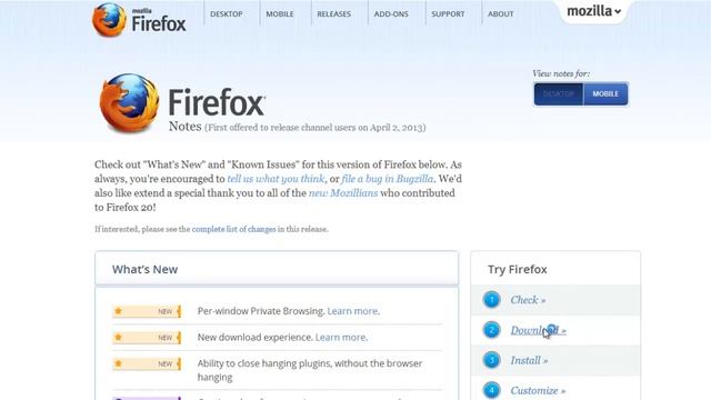 Firefox 20 New Features & Download Instructions смотреть онлайн