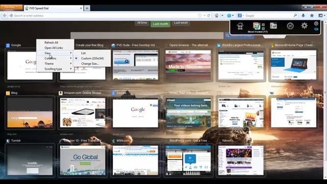 FireFox - List View in FVD Speed Dial смотреть онлайн