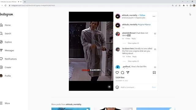 Attitude Success Motivation on Instagram “#sigma #dance” Google Chrome 2023 01 03 16 06 00 смотреть онлайн