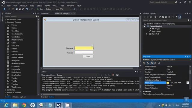 MS Visual Studio Textbox Control смотреть онлайн