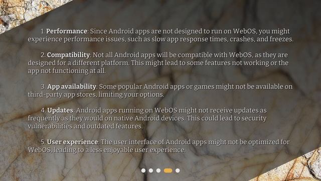 Does WebOS have any limitations when it comes to running Android apps or games? смотреть онлайн