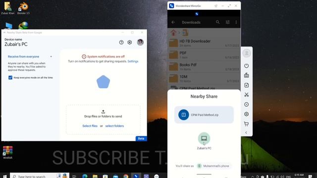 How to use Nearby Share how to transfer file without any app Urdu Hindi смотреть онлайн