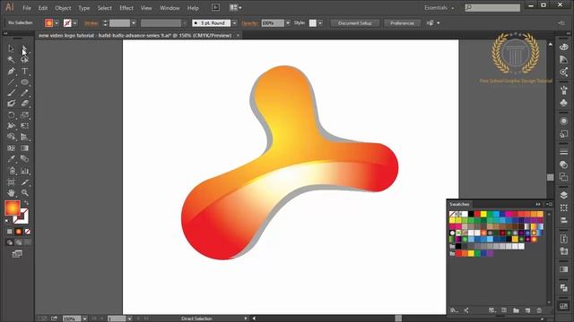 Create 3D Abstract Logo Design in Adobe illustrator CC - Professional Glossy & Shiny Effect смотреть онлайн