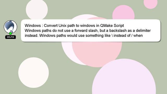 Windows : Convert Unix path to windows in QMake Script смотреть онлайн