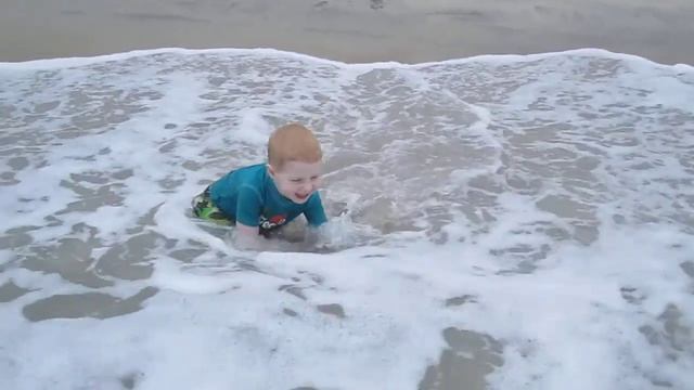 Ethan getting brave in the ocean and my rescue смотреть онлайн