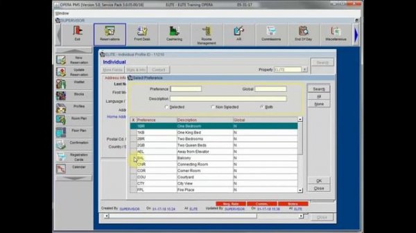 PMS ( Opera PMS Navigation, Profile, Reservation, Check-in and Check-out)
