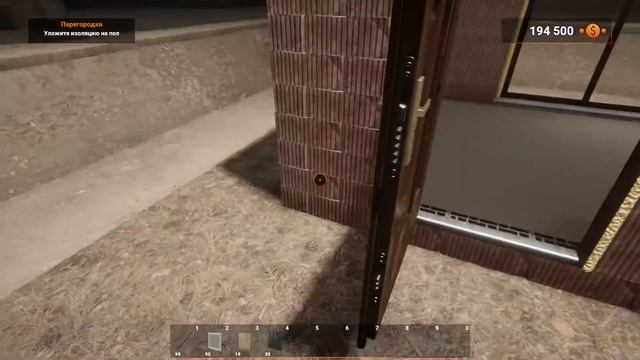 2)Builder Simulator, прохождение игры. Учусь устанавливать окна и двери. смотреть онлайн
