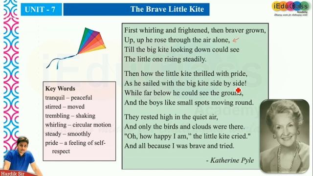 Class 5 | GSEB | English | Unit: 7. The Brave Little Kite - Part - 1 | iEduClass | Hardik Sir смотреть онлайн