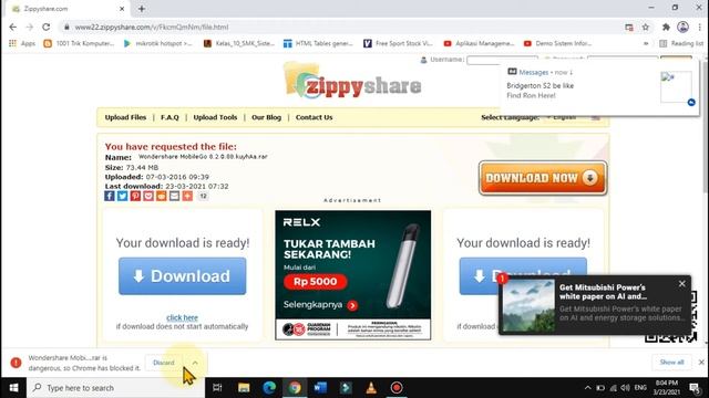 Cara Mengatasi Download Diblokir Chrome (dangerous so chrome has blocked it) смотреть онлайн