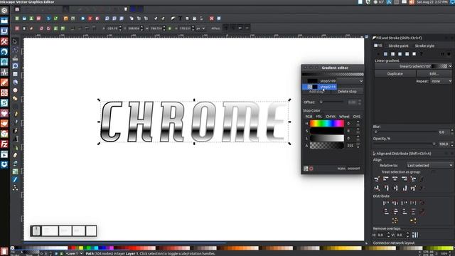 Inkscape Tutorial: Metallic Chrome Style Text смотреть онлайн