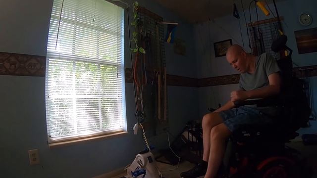 Quadriplegic exercise vlog, stretching, leg presses, arm cycle, Toby Mac Til the day I die смотреть онлайн