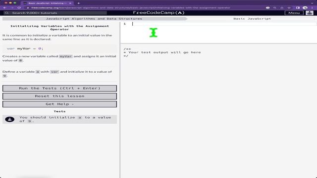 Initializing Variables with the Assignment Operator смотреть онлайн