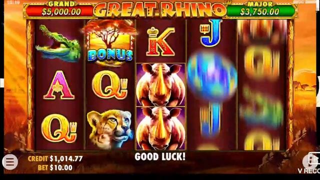 Bonus Great Rhino slotmachine game смотреть онлайн