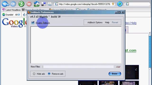 Firefox Ad Block Extension Behaves Poorly With Google Video: user error? смотреть онлайн