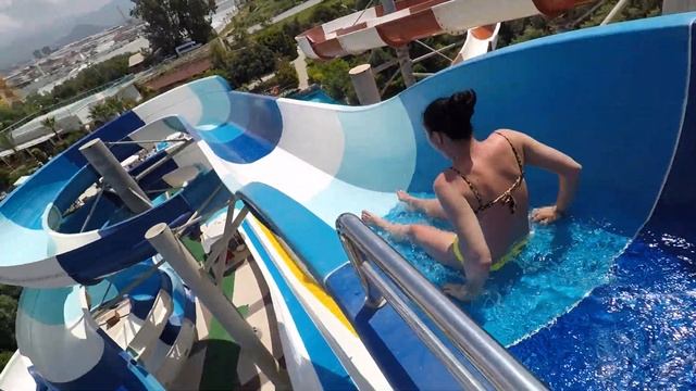 Kahya Resort Aqua And Spa Hotel Antalya Turkey April 2023 Alanya waterpark scared frightened death смотреть онлайн