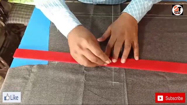 Men's Double Chalk Safari Cutting in 2.40 metre fabric./ How to cut men's safari смотреть онлайн