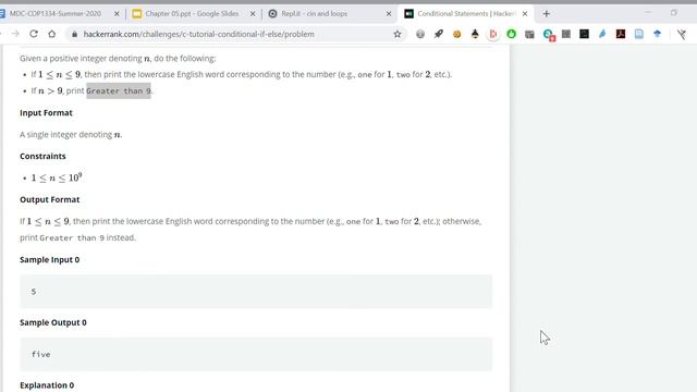 C++ Day 8: Part C: Conditional Statements HackerRank Google Chrome 2020 06 24 14 29 11 смотреть онлайн